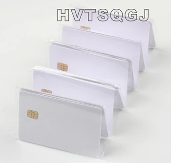 100 ШТ белая ПВХ микросхема с картой SLE 4442 ISO 7816 пустая смарт-карта контактная микросхема Бесплатная доставка