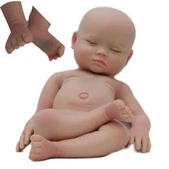 18-Дюймовая кукла реборн девушка 3D текстура кожи Комплект Вен видимый DIY Полный твердый силикон Аксессуары для куклы реборн