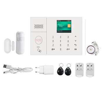 2,4-Дюймовый Tuya Smart Life WIFI + GSM Система Охранной сигнализации 4G Датчик домашней Охранной сигнализации Детектор движения Датчик Дверной сигнализации