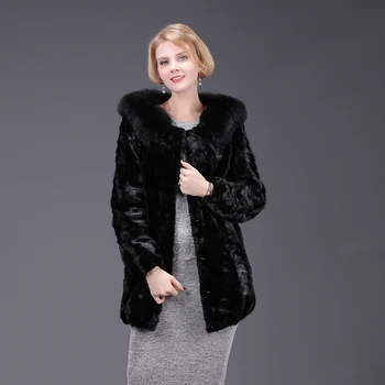 2021 новая шуба из натурального меха норки, куртка с лисьим мехом, высококачественная черная однотонная женская шуба из натурального меха, толстый теплый уличный стиль
