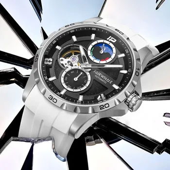 2023 Модный бренд Mark Fairwhale Автоматические Мужские Часы Спортивные Водонепроницаемые Светящиеся Часы С Силиконовым Ремешком Механические Мужские Часы Новые