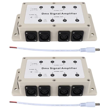 2X Dc12-24V С 8-канальным выходом Dmx Dmx512, светодиодный контроллер, Усилитель сигнала, разветвитель, распределитель для домашнего оборудования