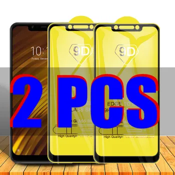 2шт 9D Стекло POCOPhone F1 для телефона Xiaomi POCO F 1 Защитное Стекло на защитную пленку для экрана Pocophone F1