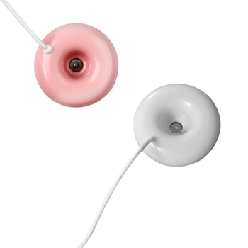 2шт Розовый Увлажнитель для Пончиков USB Офисный Настольный Мини-Увлажнитель Портативный Креативный Очиститель воздуха - Розовый и белый