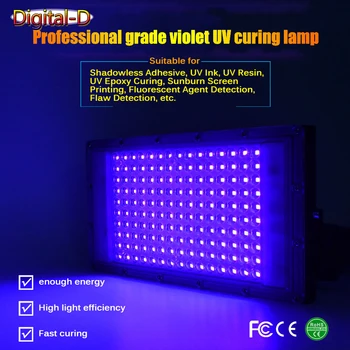 300 Вт УФ-отверждающая лампа Eu plug фиолетовый свет 395нм УФ-флуоресцентная лампа обнаружения бестеневой клей УФ-отверждающая лампа для зеленой масляной смолы