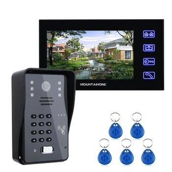 7-дюймовый Дверной звонок, камера внутренней связи, дверной звонок с RFID-паролем, IR-CUT 1000TV Line, Система дистанционного контроля доступа