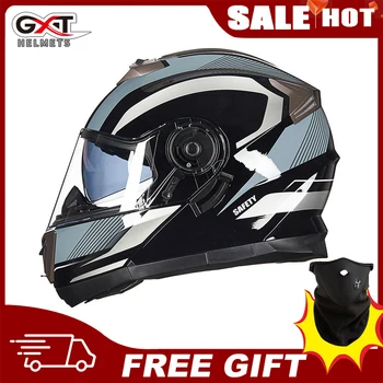 GXT Профессиональный Индивидуальный мотоциклетный откидной шлем для Мужчин и Женщин, защитный шлем для Скоростного спуска, мотокросса, Модульный Полнолицевой Casco Moto