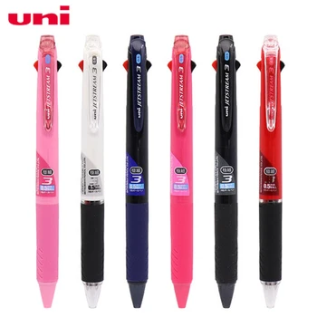 Japan Uni JETSTREAM Гладкая Многофункциональная Средняя ручка SXE3-400 Шариковая ручка Трехцветная Ручка Для Обучения Офисному Письму 0,38/0,5 мм