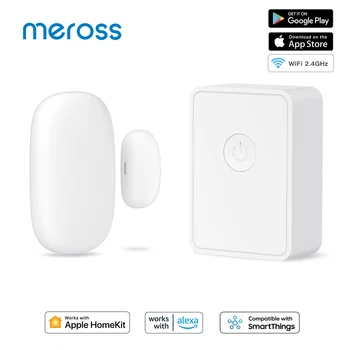 Meross HomeKit WiFi Умный Датчик двери, Детектор открытия и закрытия окна, Система охранной сигнализации 