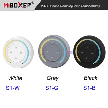 Miboxer Цветовая температура Круглый Белый/черный/серый переключатель регулировки яркости 2,4 G Sunrise Remote 3V Двойная белая светодиодная лампа Контроллер лампы