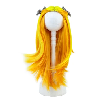 MUZIWIG 18-дюймовые американские куклы, Парик для волос, желтые прямые Волосы, Аксессуары для кукол 