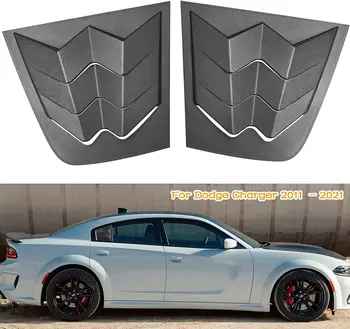 TENG MILE 2 шт./компл. Жалюзи На Боковые стекла Вентиляционное Отверстие Совок Шторы Крышка Жалюзи ABS для Dodge Charger 2011-2021