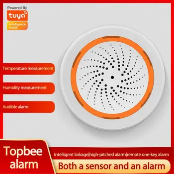 Tuya Zigbee Умная Сирена-сигнализация для домашней безопасности со стробоскопическими оповещениями Поддержка USB-кабеля Включение питания Работает с TUYA Smart Hub