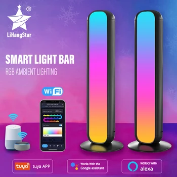 WiFi Smart LED Light Bar, Bluetooth RGB Ночник, Прикроватная тумбочка для спальни, Игровой компьютер, Подсветка телевизора, Декоративный атмосферный свет