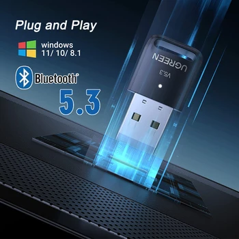 Адаптер Bluetooth 5.3 для ПК, ключ Plug & Play для игровых контроллеров Xbox PS4 5 / Windows / Клавиатура / Мышь / Наушники / Колонки /Принтер