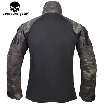 Боевая рубашка Emerson Tactical G3, армейская рубашка Emerson BDU в стиле милитари, Мультикамерный черный EM9256
