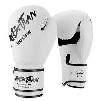 Боксерские перчатки, Мужские Кожаные амортизирующие боксерские тренировочные перчатки, перчатки для кикбоксинга, Тяжелая сумка, тренировочные перчатки для бокса, кикбоксинг