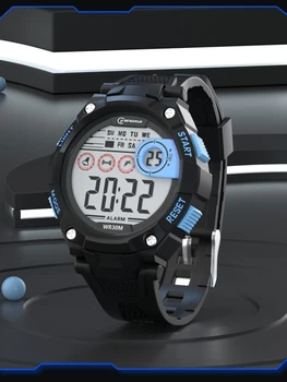 Военные электронные цифровые часы для мужчин и женщин, спортивные наручные часы, водонепроницаемые, светодиодные, с коробкой, Календарь, многофункциональные часы