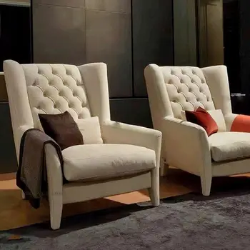 высококачественная современная мебель для банкетных мероприятий, одноместный диван-кресло, Италия, роскошный высококачественный импортный кожаный диван, кресло в лобби отеля