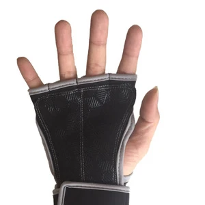 Высококачественные мужские черные розовые противоскользящие перчатки для тяжелой атлетики с поддержкой запястья