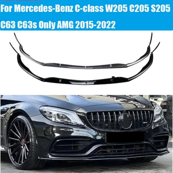 Глянцевый черный Автомобильный Диффузор Для губ Переднего Бампера, Спойлер Кузова Mercedes-Benz C class W205 C205 S205 C63 C63s AMG 2015-2022 coupe