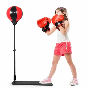Детская боксерская груша с Регулируемой Подставкой и Боксерскими перчатками