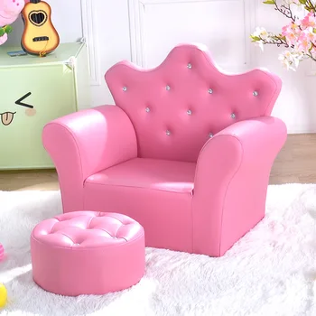 Детская мебель, диван, высококачественная корейская корона, комбинированный диван с пряжкой, модный диван со скамеечкой для ног