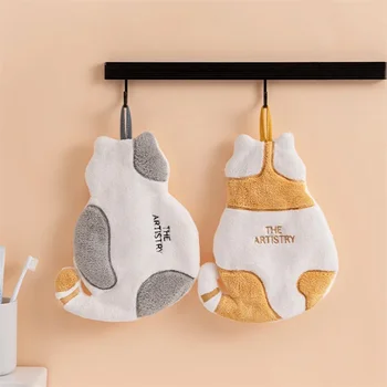 Детское полотенце для рук с милым котом, суперабсорбирующее кухонное полотенце из микрофибры, высокоэффективное полотенце для чистки посуды, кухонные инструменты