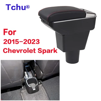 Для Chevrolet Spark, коробка для подлокотника, центральный автомобильный ящик для хранения Chevrolet Spark, держатель стакана для воды, пепельница, USB, детали для модернизации салона автомобиля