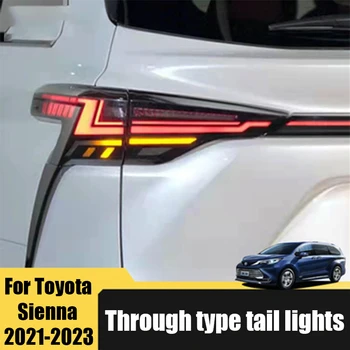 Для Toyota Sienna 2023 2022 2021 Сквозной задний фонарь в сборе светодиодный стример задний задний фонарь динамические аксессуары