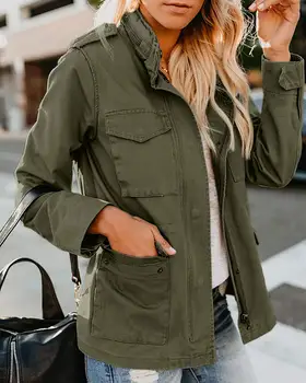 Женские куртки-анораки в стиле милитари, легкие толстовки с капюшоном в стиле сафари, повседневная весенне-осенняя куртка с карманами
