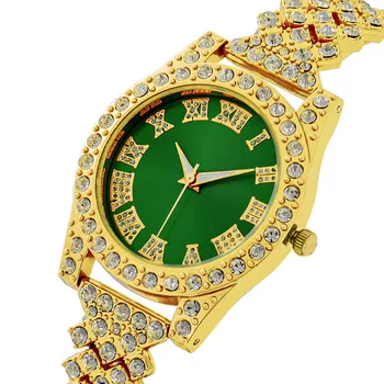 Женские часы Iced Out с роскошным круглым циферблатом, Элегантный женский браслет, наручные часы с бриллиантами, Женские часы в подарок Colok