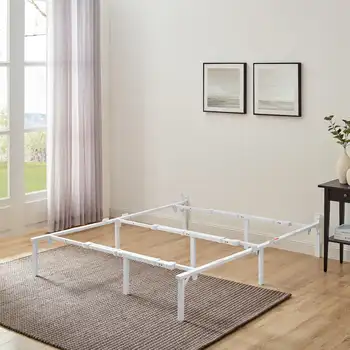 Каркас кровати-платформы с регулируемой высотой 12 дюймов, белый, двухместный