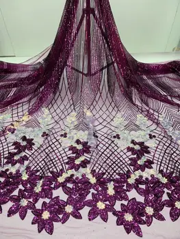 Кружевная Африканская Кружевная ткань с камнями, Нигерийская Французская Сетчатая кружевная ткань, 2021 Новый стиль для Шитья свадебного платья