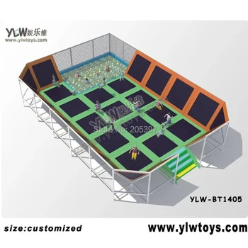 Крытый батутный парк YLWCNN с губчатой ямой, кровать для прыжков для фитнеса, Спортивный батут с защитной сеткой