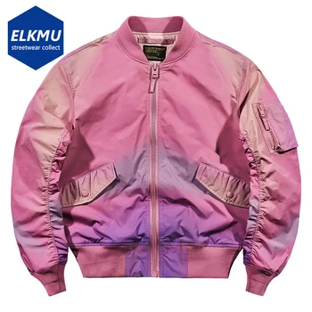 Куртка-бомбер в стиле Харадзюку в стиле хип-хоп, Розовые куртки большого размера, уличная одежда, технологическая одежда, пара модных бейсбольных университетских курток и пальто
