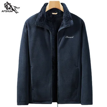 Куртка Мужская 5XL 6XL 7XL, осень-зима, Новые флисовые утолщенные мужские куртки, высококачественные мужские повседневные пальто, утепленные куртки 6116