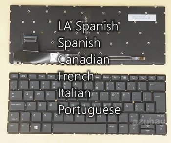 Латинская Испанская Канадская Французская Итальянская Португальская клавиатура Для HP Elitebook X360 830 G5, X360 830 G6, SN9180BL С подсветкой, без рамки