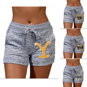Летние женские шорты спортивные штаны для фитнеса с подтяжкой бедер, эластичные штаны для йоги с высокой талией, женские шорты