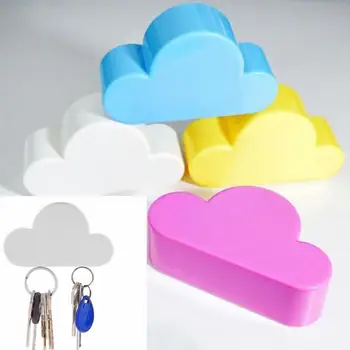 Магниты в форме горячего облака, настенный держатель для ключей, Надежно защищающий ключи Розовый/желтый
