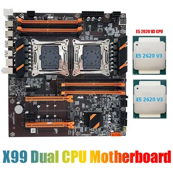 Материнская плата с двойным процессором X99 Поддерживает память DDR4 ECC, Поддерживает процессор 2011-V3 Материнская плата Прочная С процессором 2XE5 2620 V3