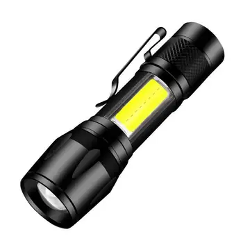 Мини Перезаряжаемый светодиодный фонарик Использует Бусины лампы XPE + COB Длиной 50 метров, используемые для приключений, кемпинга и т. Д. 2023NEW
