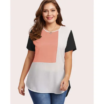 Минималистичная женская футболка с 3D принтом в клетку, топы, футболки, Повседневная модная женская одежда, цветной топ, Летняя женская футболка большого размера