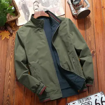 Мужская ветровка, двусторонняя куртка, карманы на молнии, осенняя куртка, уличная одежда в стиле хип-хоп, пальто для повседневной носки оптом