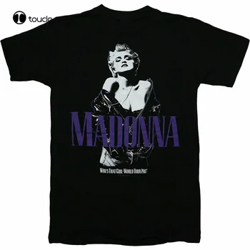 Новая Мужская Черная Хлопковая футболка Madonna Whos That Girl World, Размер S-5Xl, Хлопковая футболка Унисекс