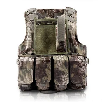 Новый камуфляжный охотничий военно-тактический жилет Wargame Body Molle Armor, охотничий жилет Cs, снаряжение для джунглей на открытом воздухе, жилет с 4 сумками