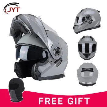 Откидной шлем, одобренный DOT, откидные мотоциклетные полнолицевые шлемы Four Seasons ABS Shell, защитный колпачок для мужчин, женщин, мопедов, скутеров