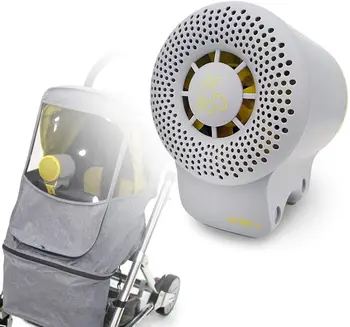 Очиститель воздуха Маленький, серый, HEPA-фильтр Портативный Очиститель воздуха для детских колясок