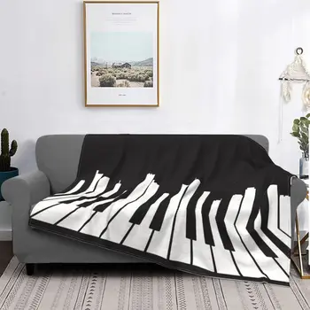 Плюшевое одеяло для клавиатуры, Осенне-зимнее Пианино, Городская музыка, Милые легкие одеяла для путешествий в автомобиле, Плюшевое тонкое одеяло