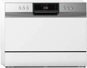 Портативная посудомоечная машина CDW-6831WES со светодиодной подсветкой на 6 мест, белая столешница